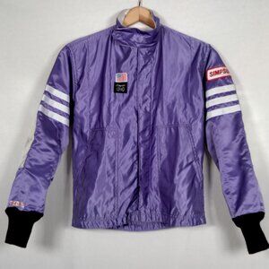 Vintage Simpson Racing Jacket Women Small Purple Double Layer Driving